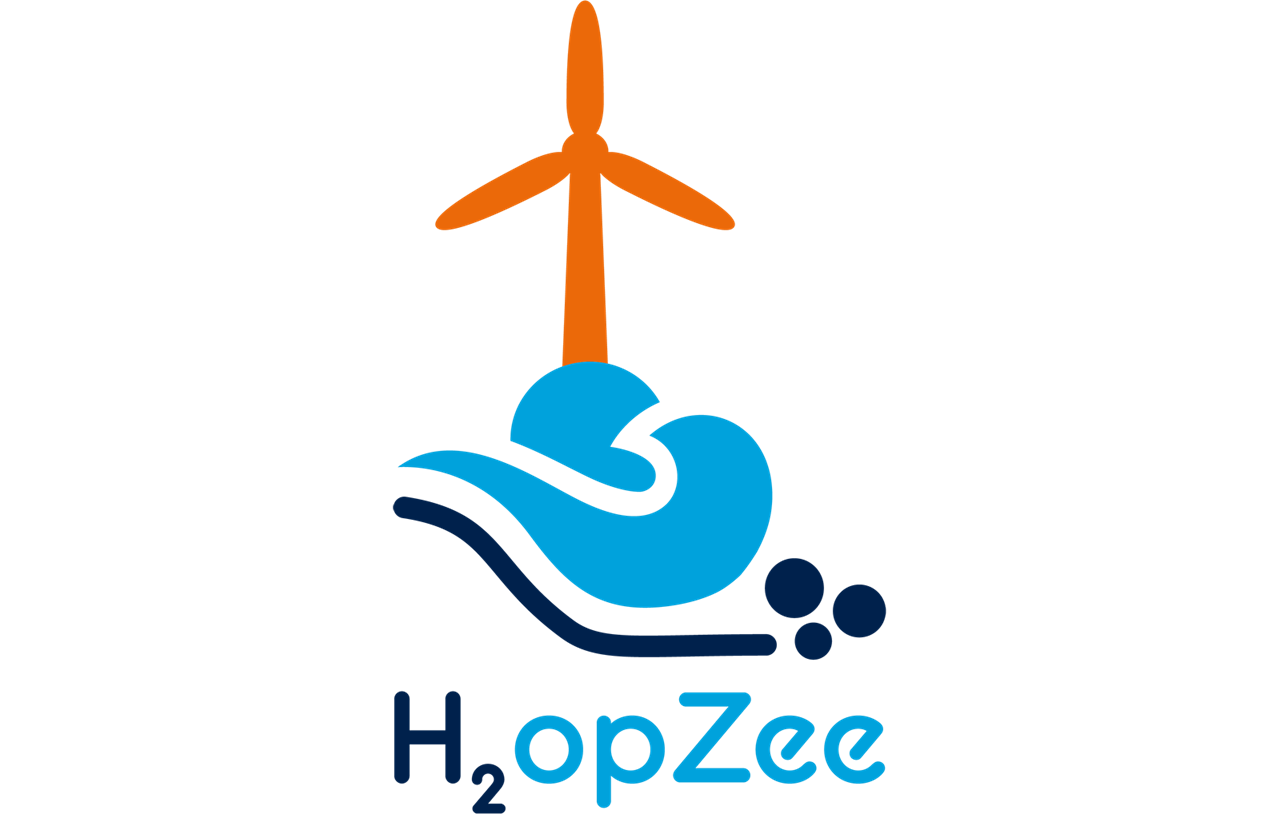 An abstract design featuring an orange, blue, and dark blue colour scheme with dynamic shapes.