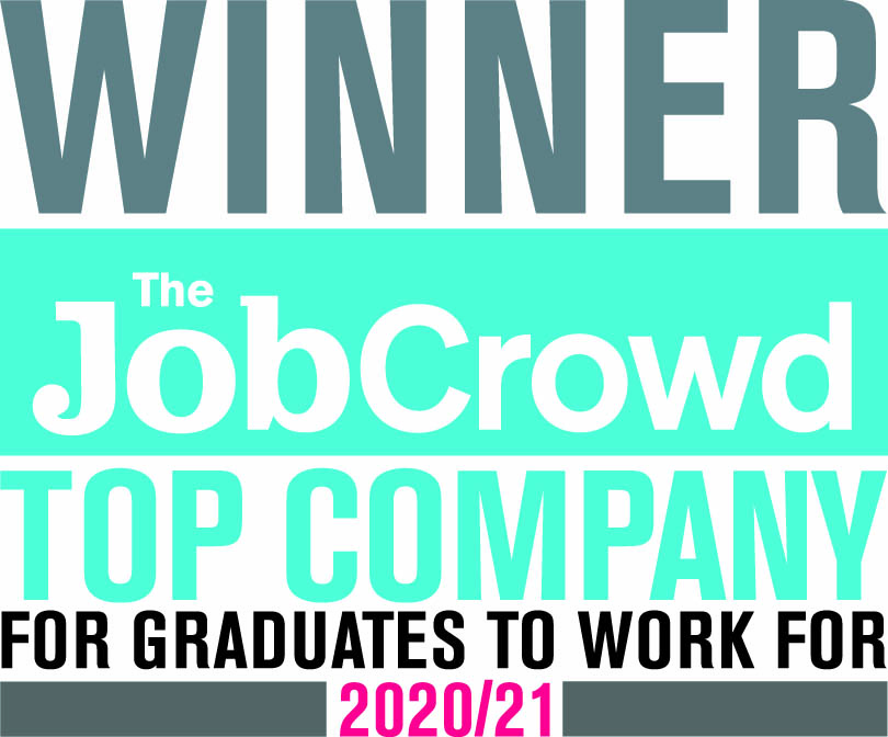 Winner of The JobCrowd Award for the Top Company to work for graduates in 2020/21.